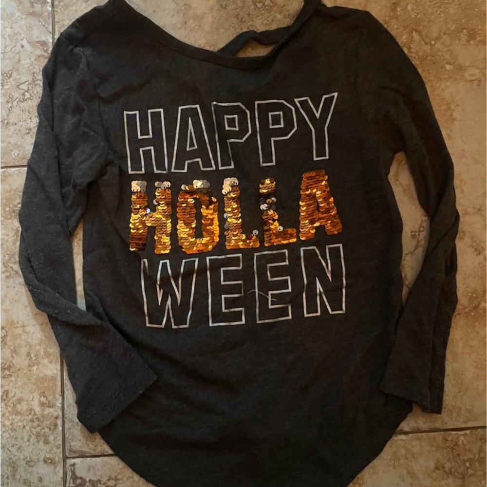 Halloween Graphic Long Sleeve Shirt